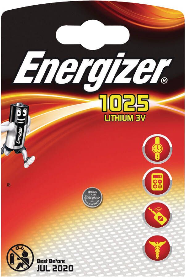 Energizer Lithium Knoopcel Batterij CR1025 3 V 1-Blister -Aktie!