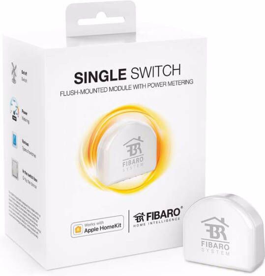 Fibaro inbouw schakelaar Single Switch met Apple HomeKit