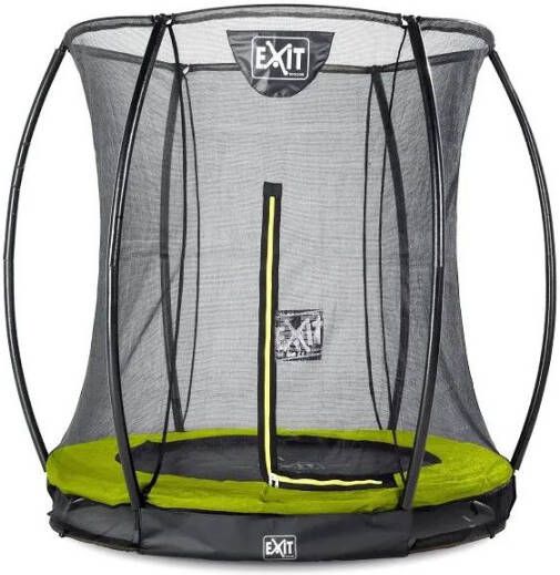 EXIT Toys Exit Silhouette Verlaagde Trampoline Met Veiligheidsnet Rond 183 Cm Limegroen