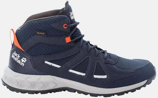 Jack Wolfskin Woodland 2 Texapore Mid Wandelschoen Blauw