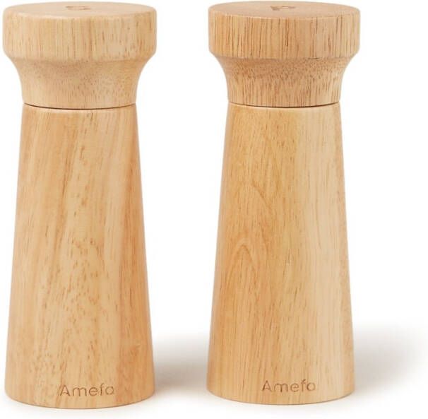 Amefa 2 Pc Pepper&salt Mills Set Wood Modern 15cm