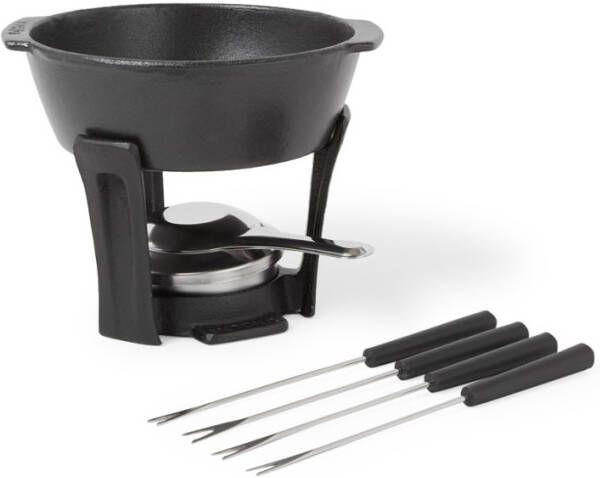 Boska Kaasfondueset Party Pro Gietijzeren Fonduepan Zwart 900 Ml