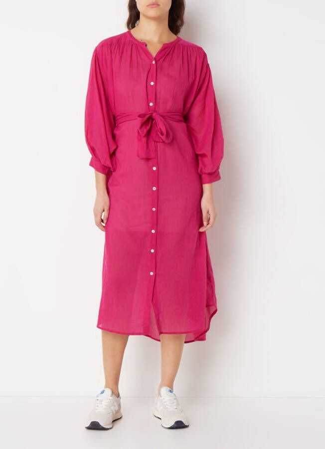 by-bar by bar Lucy midi blousejurk met pofmouw