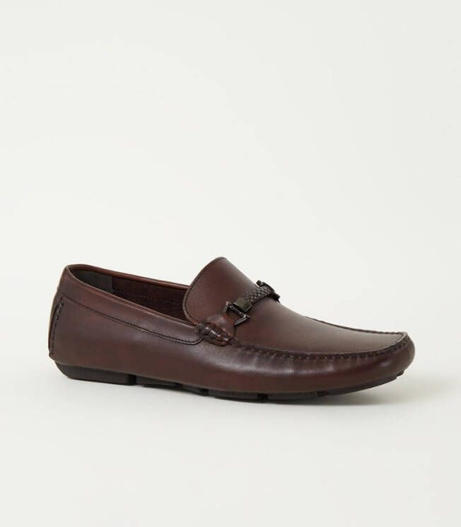 Dune London Beacons mocassin van leer