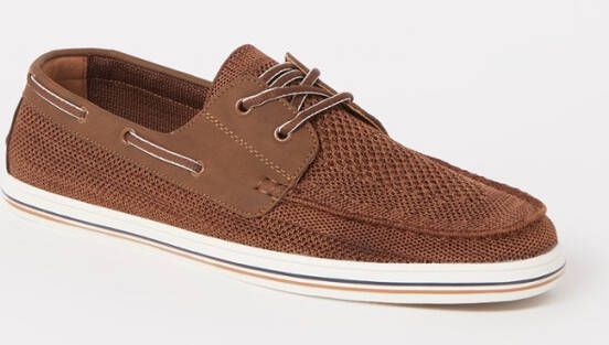 Dune London Burnner bootschoen met gebreid bovenwerk