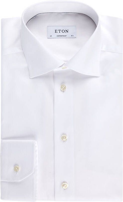 Eton Strijkvrij overhemd met cut away kraag en dubbele manchet