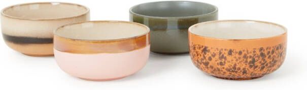 HKliving Dessert bowls Sirius 70's keramiek set van 4
