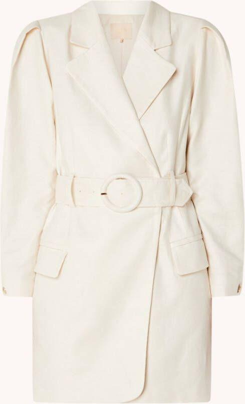 JOSH V Babette mini blazerjurk met ceintuur en klepzakken