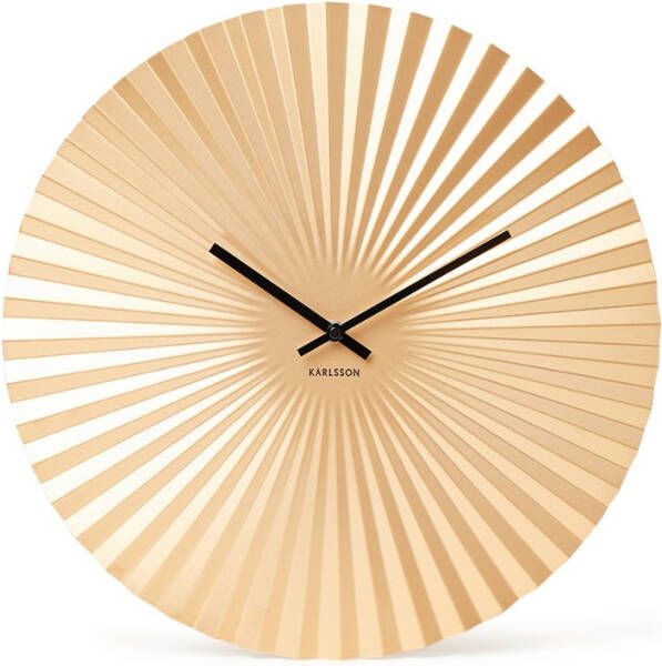 Karlsson Wandklokken Wall Clock Sensu Steel Goudkleurig
