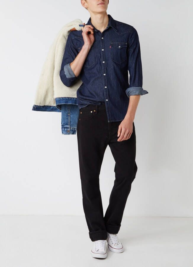 Levi's Jeans Uomo 00501 0114 501 Original Stonewash , Blauw, Heren