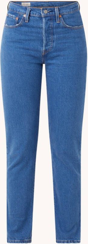Levi's 501 crop high waist straight fit jeans jazz pop