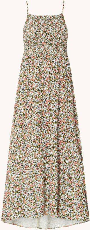 Maaji Gelaagde maxi jurk met smockwerk en bloemenprint