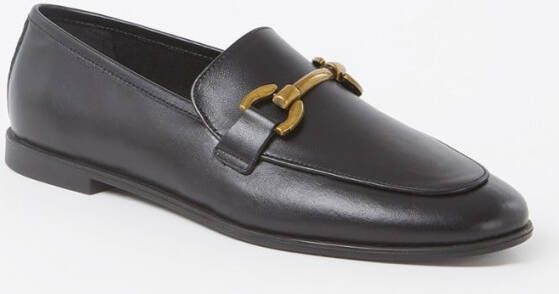 Mango Leren mocassins met gesp