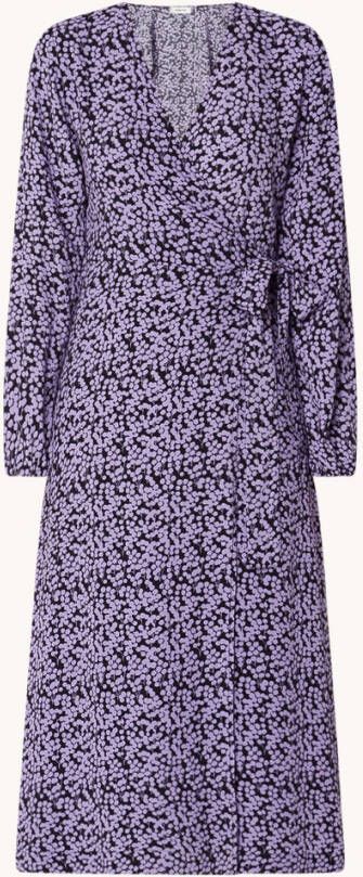Modström Paarse Midi Jurk Chesli Md Print Wrap Dress