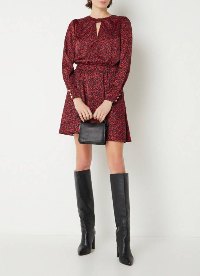 NIKKIE Kasandra mini tuniekjurk met keyhole en print