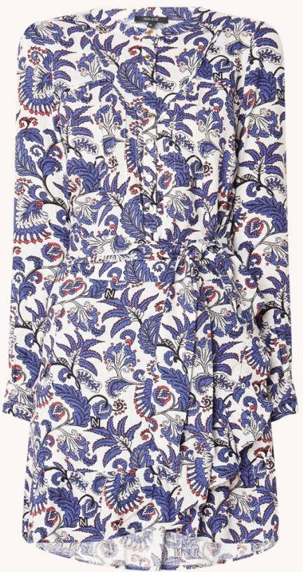 NIKKIE Lotus mini jurk in linnenblend met paisley print