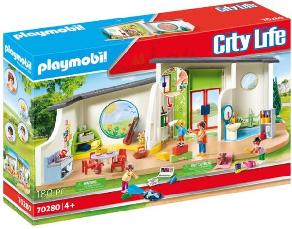 Playmobil ® Constructie speelset Kinderdagverblijf "De regenboog"(70280 ), City Life Made in Germany(180 stuks )