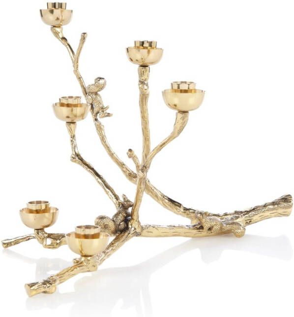 Pols Potten Twiggy Kandelaar Brons Squirrels Goud 30 x 30 cm