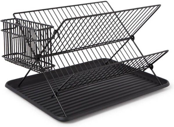 Present Time Decoratieve objecten Dish rack matt iron Zwart