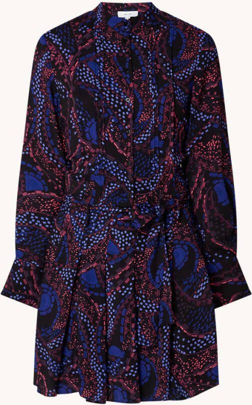 REISS Sienna mini jurk met strikceintuur en steekzakken