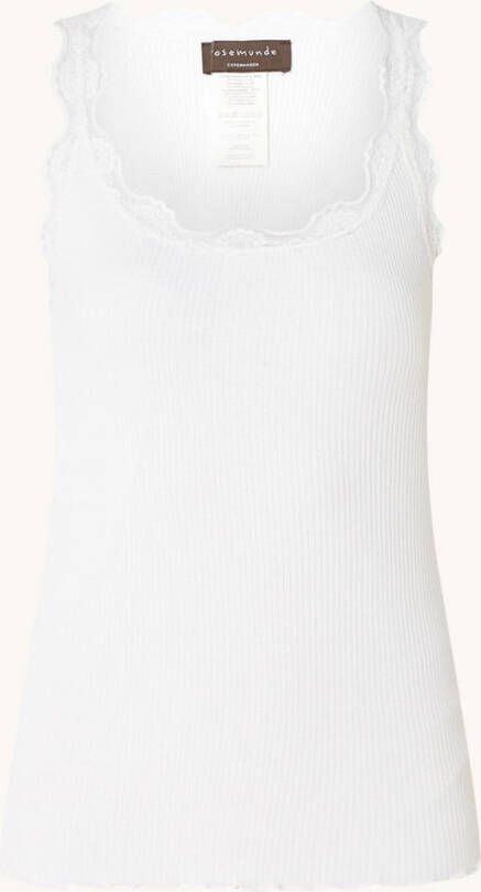 Rosemunde Babette tanktop in zijdeblend met kant