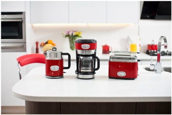 Russell Hobbs Koffiezetapparaat Retro ribbon 1000 W 1, 25 L rood