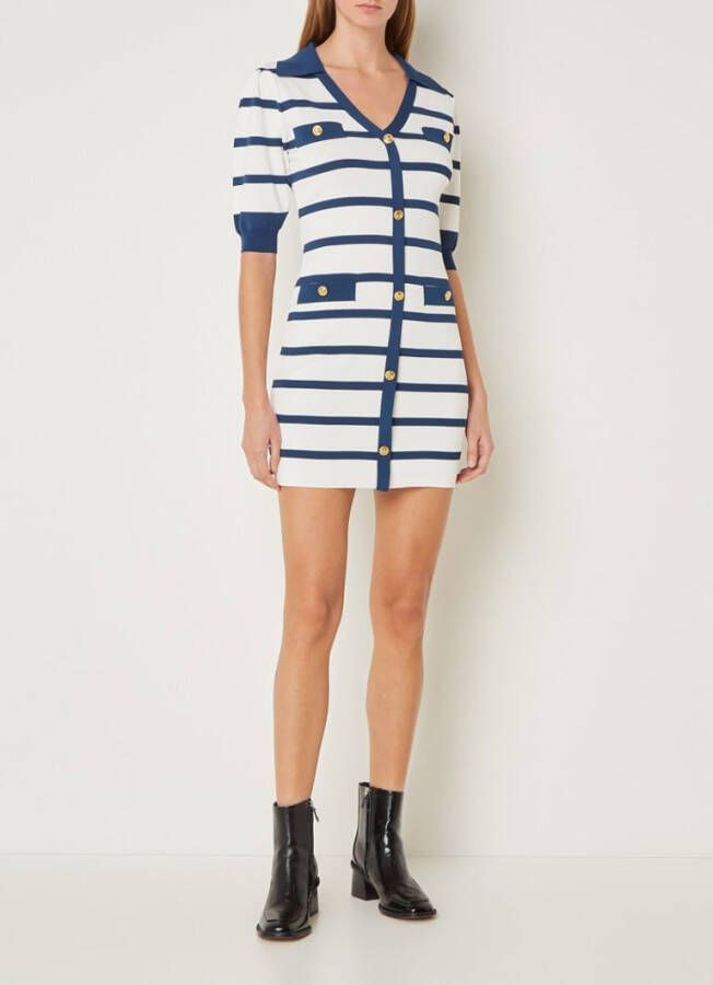 Silvian Heach Grisaio mini jurk met streepprint en sierknopen