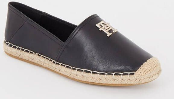 Tommy Hilfiger Essential espadrille van leer met logo
