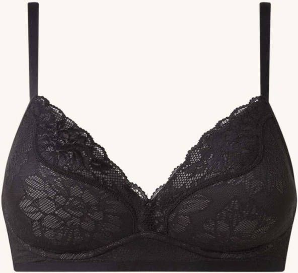 Triumph Bh met steuncups Fit Smart P01 EX zonder beugels van gebloemde kant