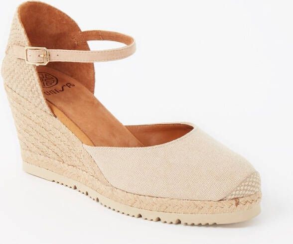 Unisa Castilla espadrille met raffia details