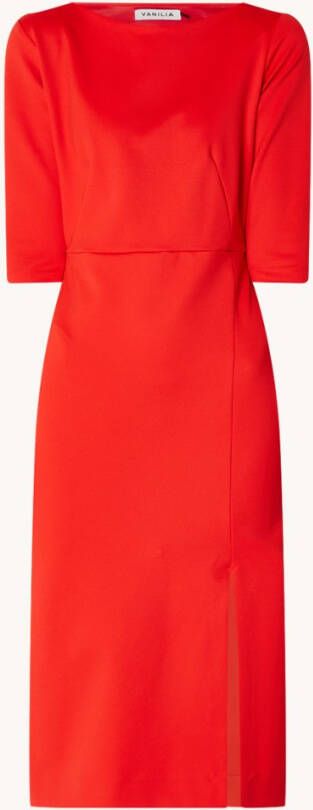 Vanilia Punto midi jurk met split