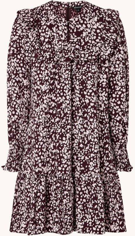 Whistles Mini jurk met panterprint en volant