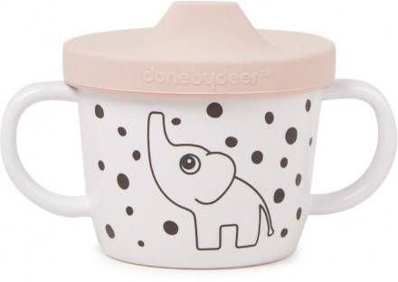 Done by Deer Baby Accessoires Silicone Spout and Snack Cup Elphee Roze