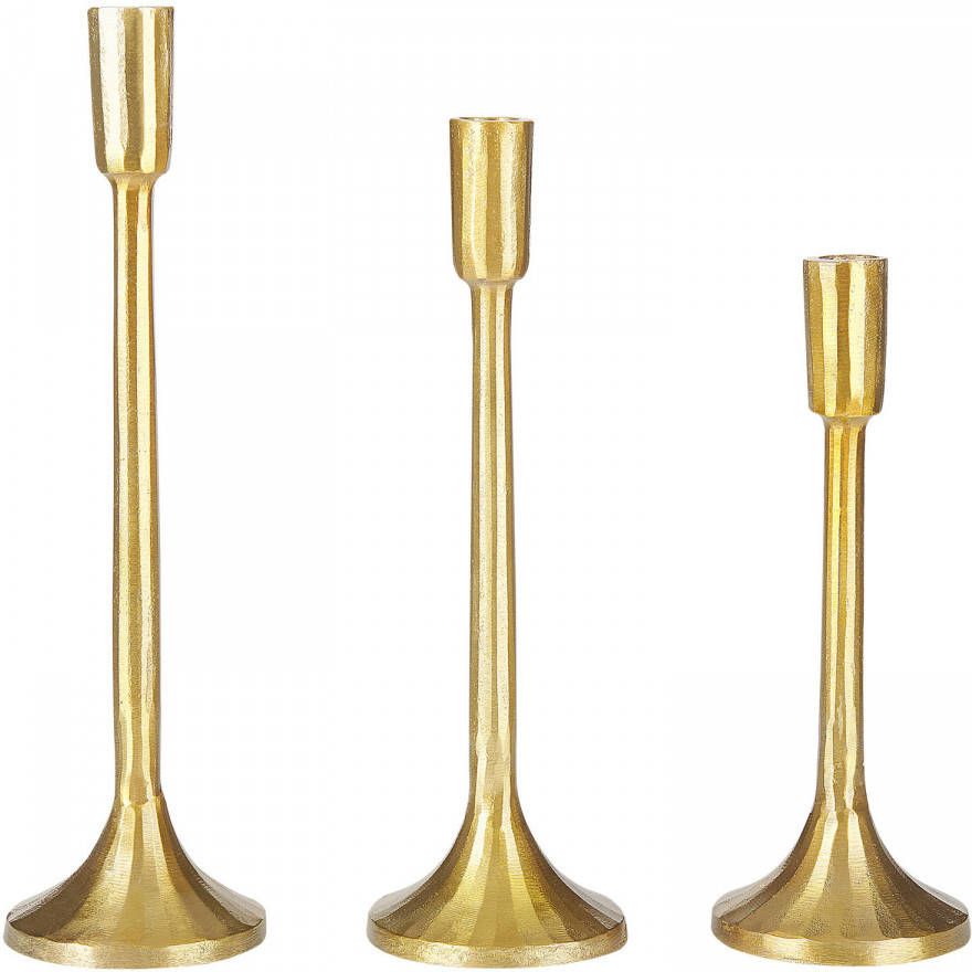 Beliani Zimbabwe Kandelaar goud aluminium