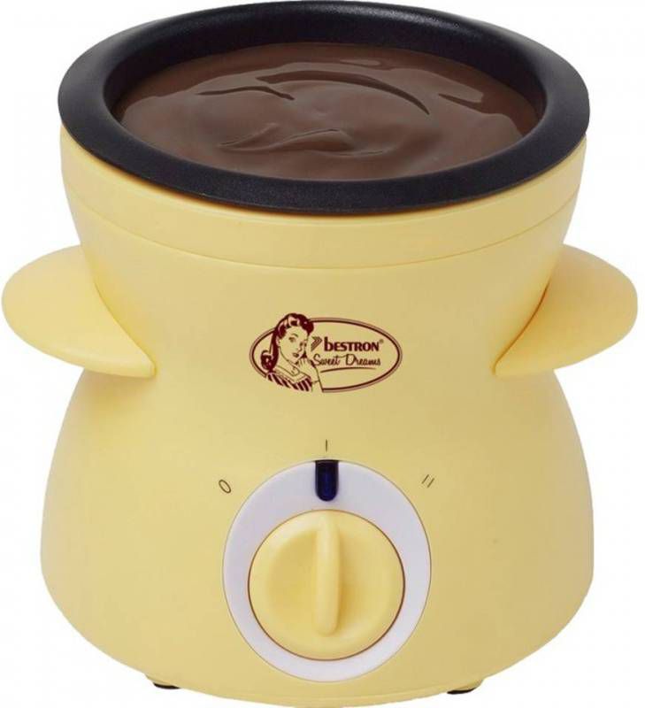 Bestron DCM043 Compacte Chocolade Fondue Geel