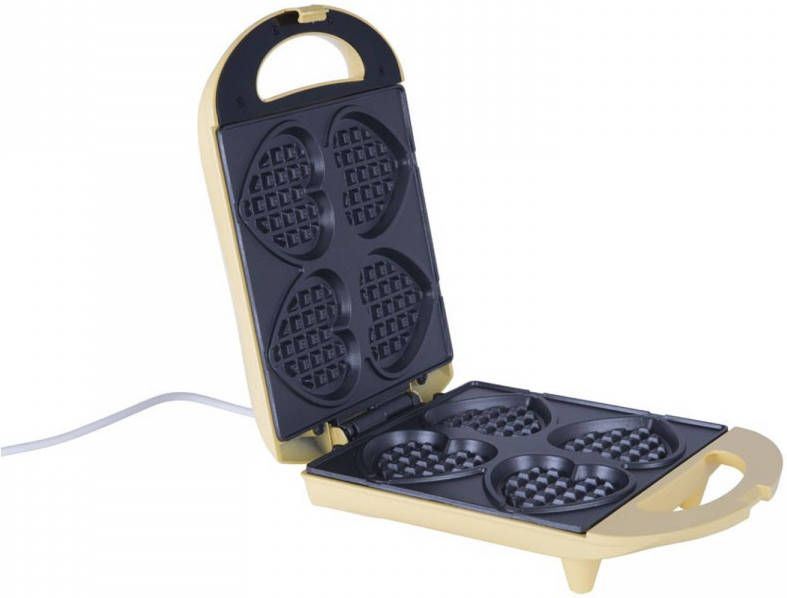 Bestron Wafelijzer hartvormig vanille 780 W DSW271