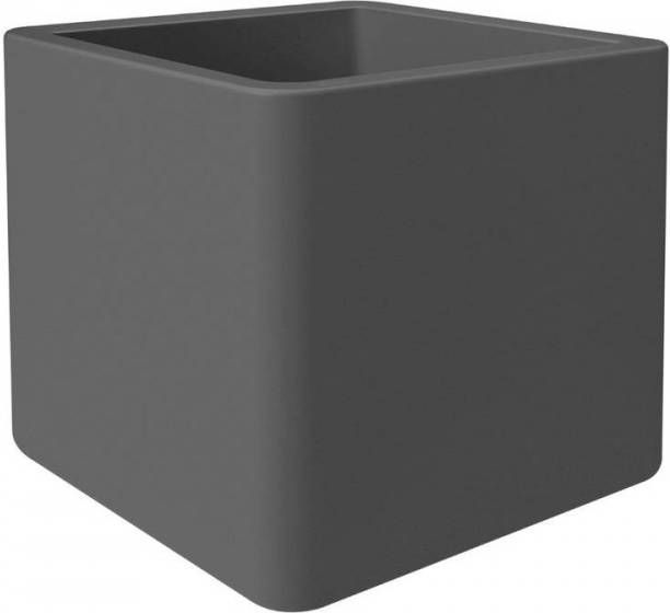 Elho Pure soft brick Wheels 39x39x39cm vierkante plantenbak antraciet