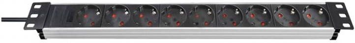 Brennenstuhl Stekkerdoos 9 voudig Alu Line zwart 48 cm 1390007009