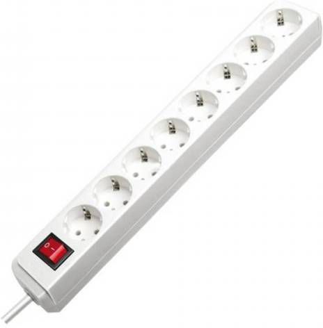Brennenstuhl ECO-Line 1159320018 8-voudige stekkerdoos met veiligheidsschakelaar wit