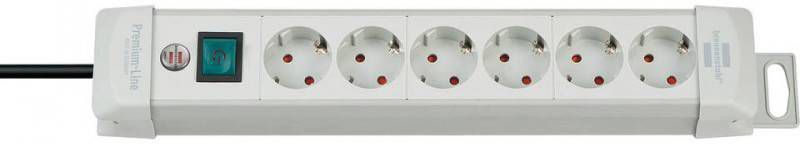 Brennenstuhl Premium Line 1955560100 stekkerdoos 6 voudig bevestigbaar 3m gr