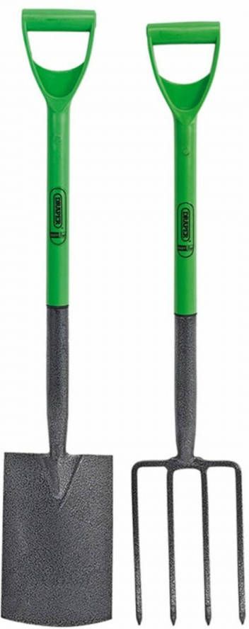 Draper Tools Tuinvork en spade set 28x18 cm koolstofstaal 16566