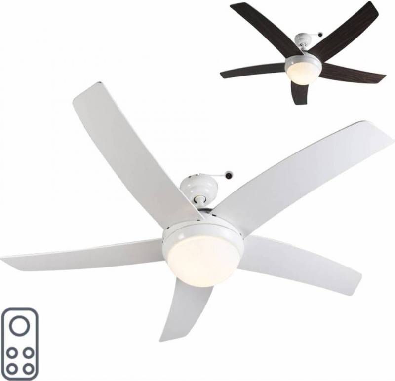 QAZQA Plafondventilator met afstandsbediening cool Wit Modern D