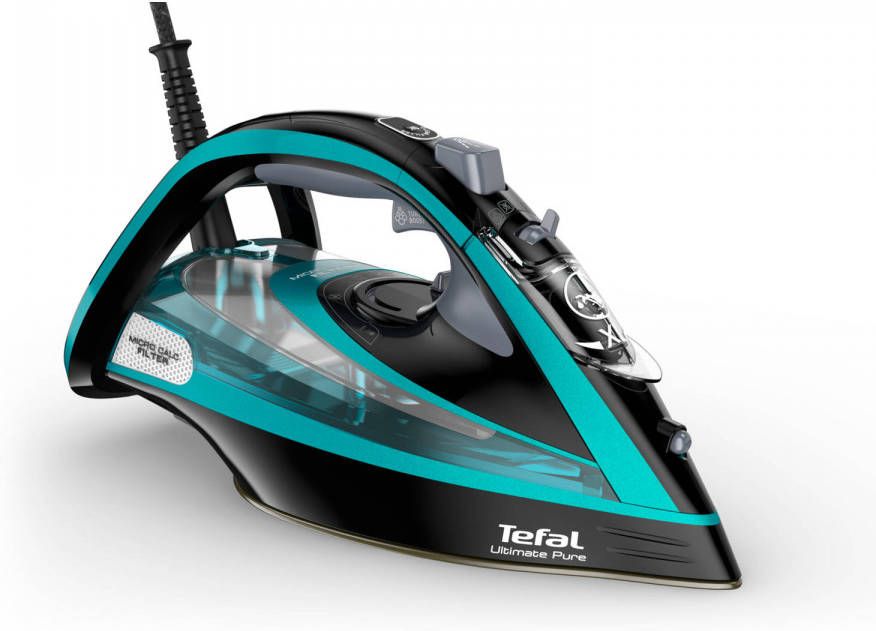 Tefal Stoomstrijkijzer FV9844 Ultimate Pure Durillium Airglide Autoclean strijkzool, automatische uitschakeling