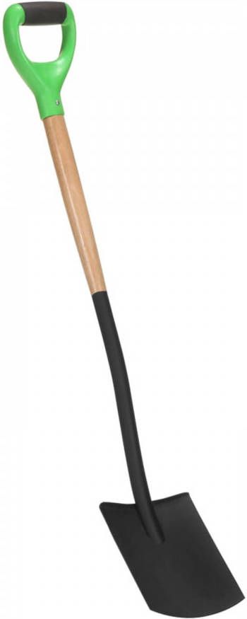 vidaXL Graafschop D greep staal en hardhout