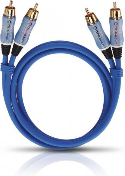 Oehlbach BEAT! Stereo RCA Kabel 3, 0m Blauw