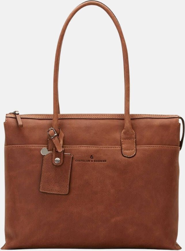 Castelijn & Beerens Laptop schoudertas Carisma Laptop Shoulderbag 15.6 Inch Bruin