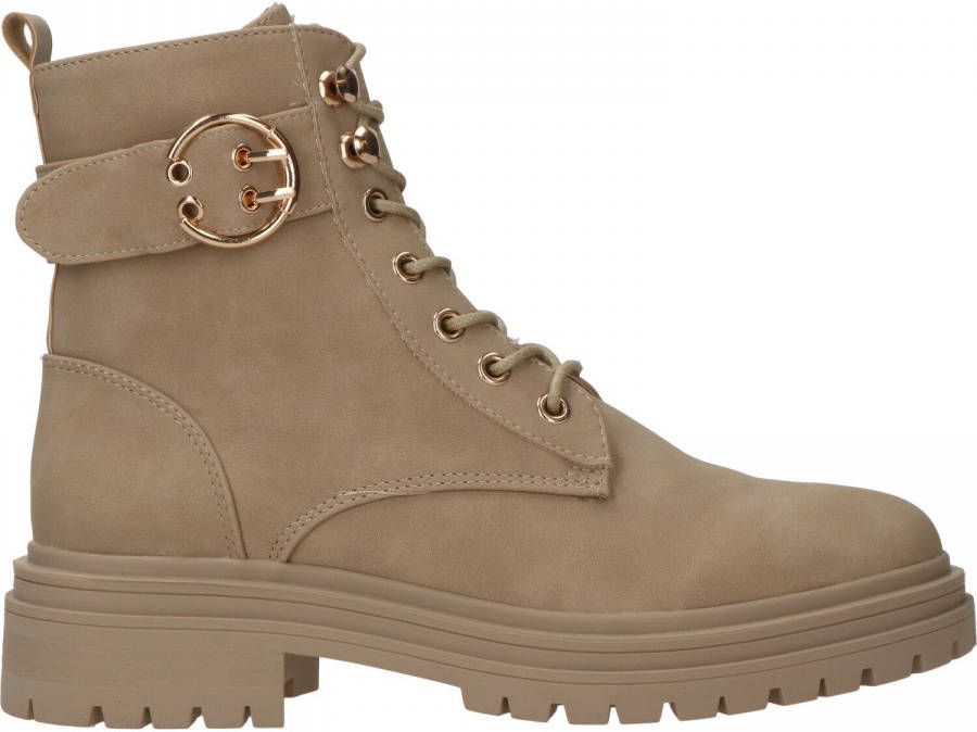 PS Poelman POSH by Poelman Cato veterboots met siergesp beige