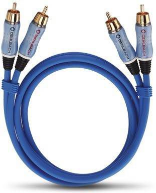 Oehlbach Audio cinchkabel Stereo 1, 0 m Mini jack kabel Blauw