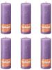 Bolsius Stompkaarsen Shine 4 st rustiek 190x68 mm levendig violet online kopen