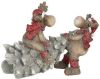 Clayre & Eef Zilvere Decoratie Rendieren Met Kerstboom Led 39*26*29 Cm 6ce1140 online kopen